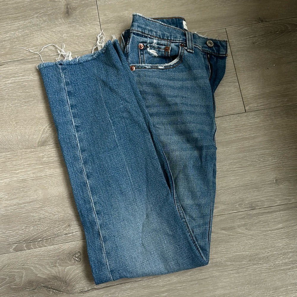 Abercrombie Curve Love Ankle Straight Ultra High Rise Jeans